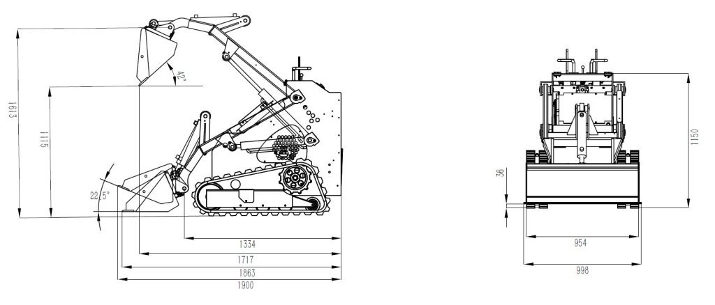 Mini chargeur / Valet de ferme RAPTOR 600.C