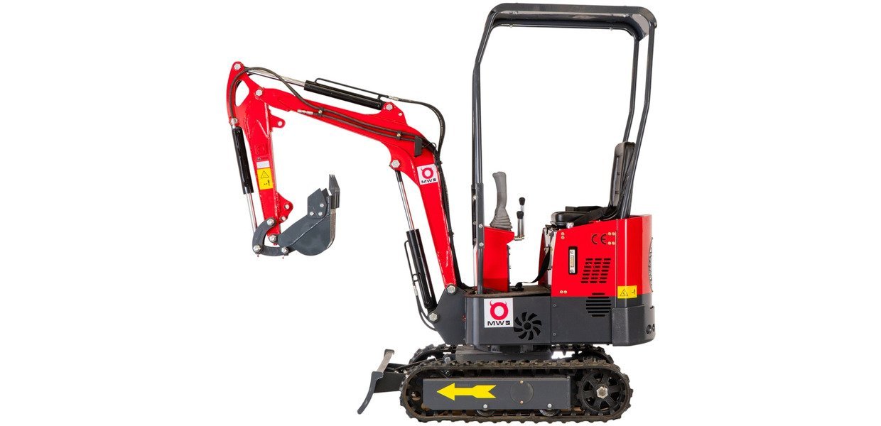 Mini-pelle 1 tonne moteur Koop 7 kW 1 cylindre MW Tools