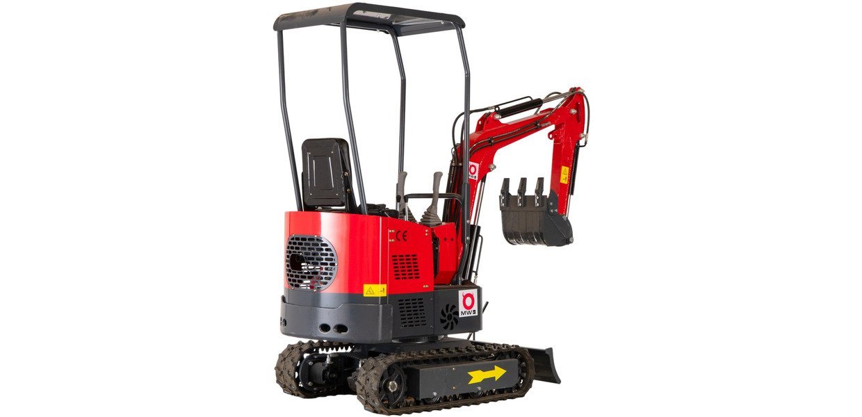 Mini-pelle 1 tonne moteur Koop 7 kW 1 cylindre MW Tools