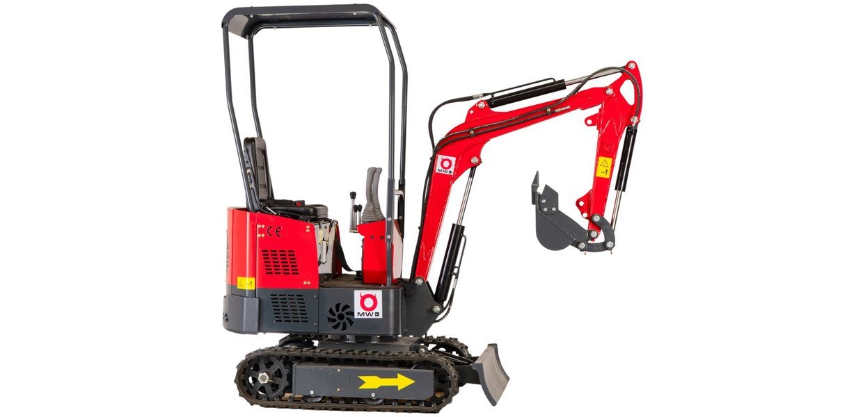 Mini-pelle 1 tonne moteur Koop 7 kW 1 cylindre MW Tools